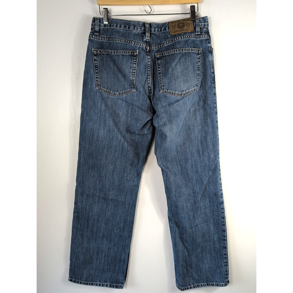 Eddie Bauer Straight Leg Jeans Men 34x30 Blue Denim Original Fit 100% Cotton - Picture 3 of 16
